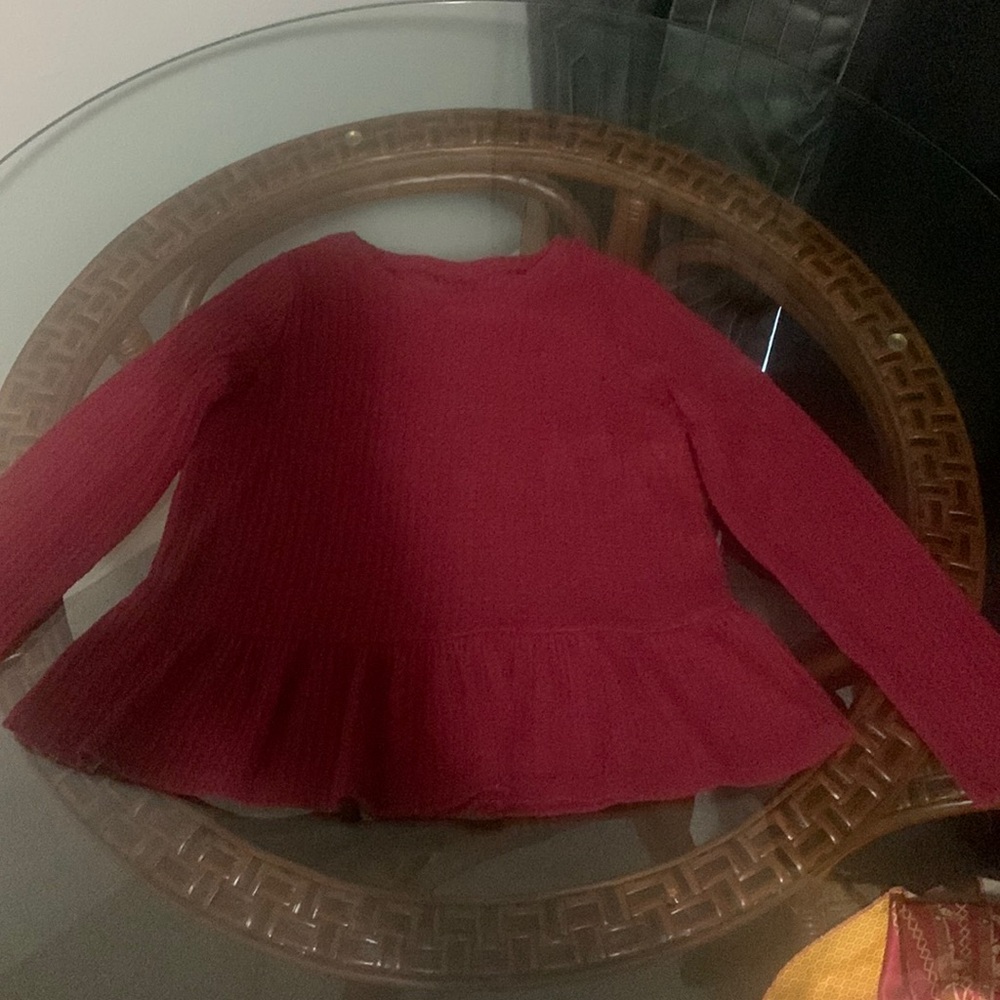 Size 6 burgundy long sleeve sweater